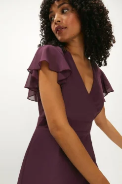 Coast Tiered Hem Ruffle Maxi Dress -Coast Shop acc00191 berry xl 1