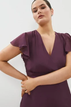 Coast Plus Size Ruffle Hem Tiered Maxi Dress -Coast Shop acc00195 berry xl 1