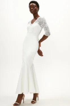 Coast Premium Lace Top Fishtail Skirt Dress