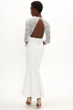 Coast Premium Lace Top Fishtail Skirt Dress -Coast Shop acc00977 ivory xl 2