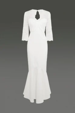 Coast Premium Lace Top Fishtail Skirt Dress -Coast Shop acc00977 ivory xl 3 1