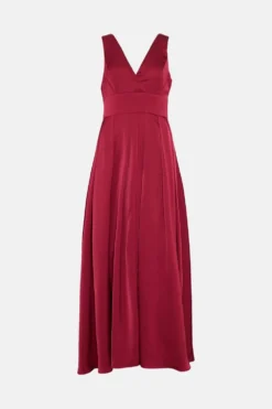 Coast Full Skirted Satin Bridesmaid Maxi Dress -Coast Shop acc01168 aubergine xl 3