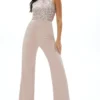 Coast Sequin Bodice Halter Neck Wide Leg Jumpsuit