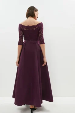 Coast Structured Satin Maxi Skirt -Coast Shop acc01270 aubergine xl 2