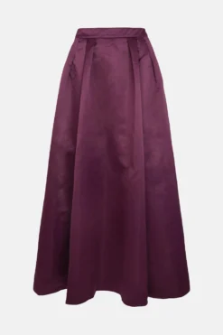 Coast Structured Satin Maxi Skirt -Coast Shop acc01270 aubergine xl 3