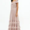 Coast Bardot Tiered Tulle Maxi Dress