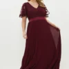 Coast Plus Size V Neck Embroidered Maxi Dress
