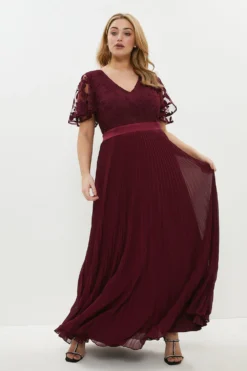 Coast Plus Size V Neck Embroidered Maxi Dress