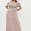 Coast Plus Size Cold Shoulder Embellished Maxi Dress