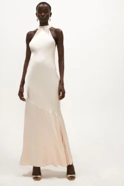 Coast Satin Halter Neck Maxi Dress