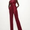 Coast Straight Leg Tie Waist Tux Wrap Jumpsuit