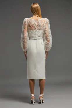 Coast Slash Neck Blouson Sleeve Top -Coast Shop acc02973 ivory xl 2 scaled