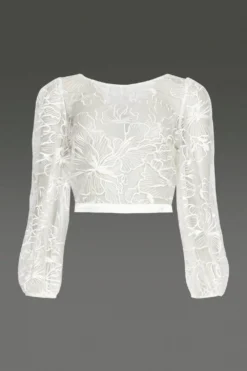 Coast Slash Neck Blouson Sleeve Top -Coast Shop acc02973 ivory xl 3