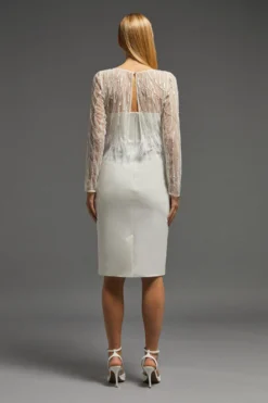 Coast Long Sleeve Feather Hem Top -Coast Shop acc03009 ivory xl 2 scaled