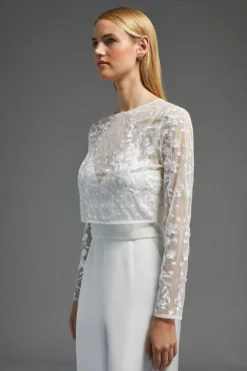 Coast Embellished Long Sleeve Top -Coast Shop acc03099 ivory xl 1