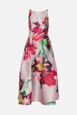 Coast Premium Print Twill Full Skirt Midi Dress 7 Coast Premium Print Twill Full Skirt Midi Dress -Coast Shop acc03168 floral xl 3