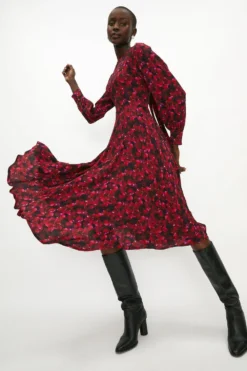 Coast Jo Holland Printed Hem Sweep Printed Dress -Coast Shop acc03181 multi xl 3