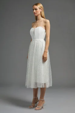 Coast Embellished Overlay Skirt -Coast Shop acc03280 ivory xl 1