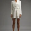 Coast Blazer Wrap Playsuit With Belt