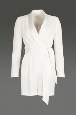 Coast Blazer Wrap Playsuit With Belt -Coast Shop acc03302 ivory xl 3