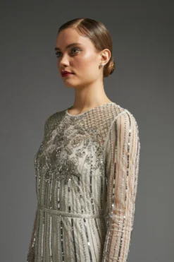 Coast Premium Long Sleeve Sequin Maxi Dress -Coast Shop acc03383 ivory xl 5 scaled