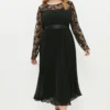 Coast Plus Size Embroidered Long Sleeve Maxi Dress