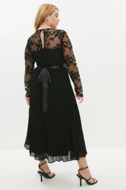 Coast Plus Size Embroidered Long Sleeve Maxi Dress -Coast Shop acc03400 black xl 2