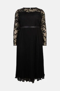 Coast Plus Size Embroidered Long Sleeve Maxi Dress -Coast Shop acc03400 black xl 3