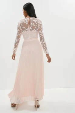 Coast Pleated Maxi Skirt -Coast Shop acc03403 blush xl 2