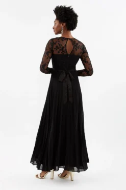 Coast Embroidered Long Sleeve Maxi Dress -Coast Shop acc03404 black xl 2