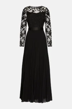Coast Embroidered Long Sleeve Maxi Dress -Coast Shop acc03404 black xl 4