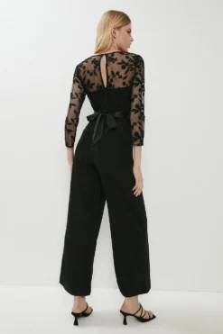 Coast Embroidered Top Wide Leg Jumpsuit -Coast Shop acc03406 black xl 2