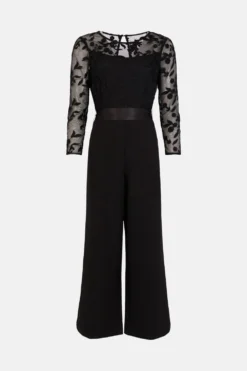 Coast Embroidered Top Wide Leg Jumpsuit -Coast Shop acc03406 black xl 3