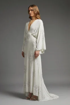 Coast Premium Embellished Flare Sleeve Maxi Dress -Coast Shop acc03433 ivory xl 2 scaled