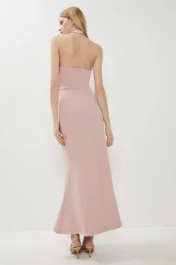 Coast Perfect Fit Halter Fishtail Maxi Dress -Coast Shop acc03458 blush xl 2