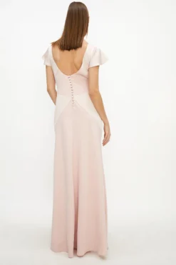 Coast Satin Mix Seamed Maxi Dress -Coast Shop acc03500 blush xl 2