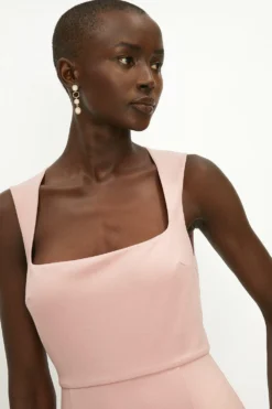 Coast Perfect Fit Square Neck Fishtail Maxi Dress -Coast Shop acc03510 blush xl 1