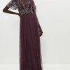 Coast Cold Shoulder Embellished Maxi Dress