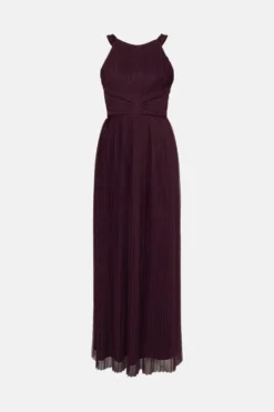 Coast All Over Pleated Bridesmaid Maxi Dress -Coast Shop acc95325 berry xl 3