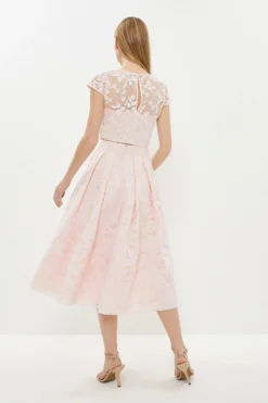 Coast Jacquard Midi Skirt -Coast Shop bcc00053 blush xl 2