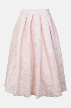 Coast Jacquard Midi Skirt -Coast Shop bcc00053 blush xl 3