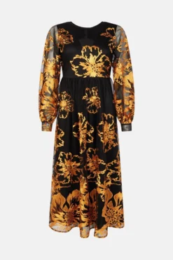 Coast Open Back Full Skirt Lace Dress -Coast Shop bcc00082 multi xl 3