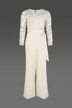 Coast Lace Long Sleeve Jumpsuit -Coast Shop bcc00093 white xl 3 1