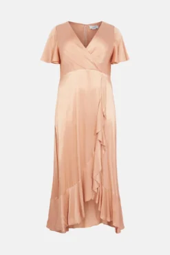 Coast Plus Size Angel Sleeve Wrap Front Maxi Dress -Coast Shop bcc00135 blush xl 3
