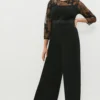 Coast Plus Size Premium Embroidered Wide Leg Jumpsuit