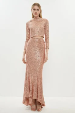 Coast Sequin Maxi Skirt