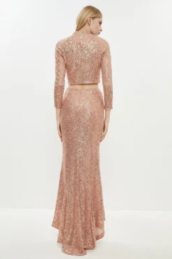 Coast Sequin Maxi Skirt -Coast Shop bcc00556 blush xl 2