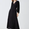 Coast Premium Pleated Maxi Wrap Dress