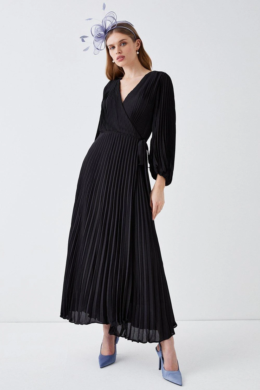 Coast Premium Pleated Maxi Wrap Dress 1 Coast Premium Pleated Maxi Wrap Dress