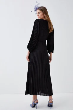 Coast Premium Pleated Maxi Wrap Dress 6 Coast Premium Pleated Maxi Wrap Dress -Coast Shop bcc00652 black xl 2